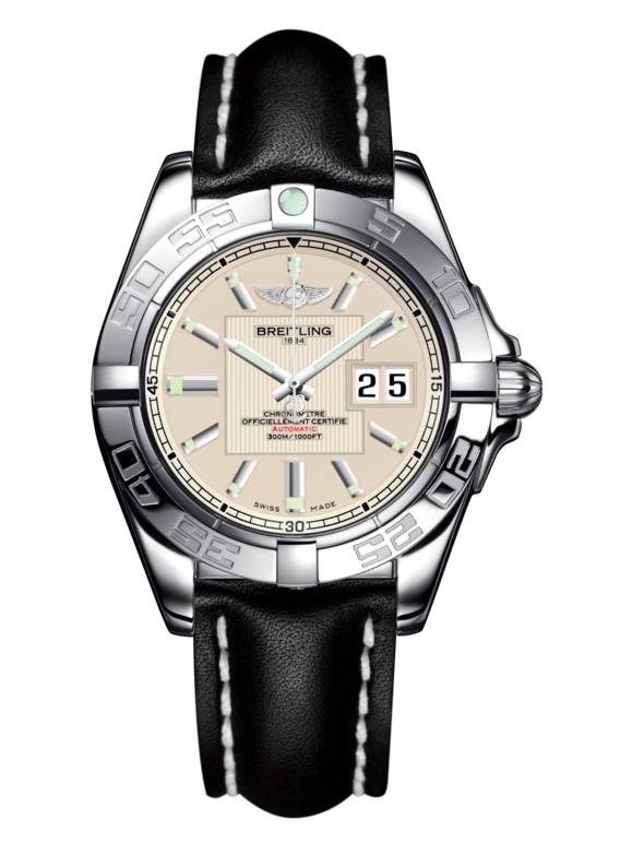 Breitling A49350L2.G699.428X : Galactic 41 Stainless Steel / Sierra Silver / Calf