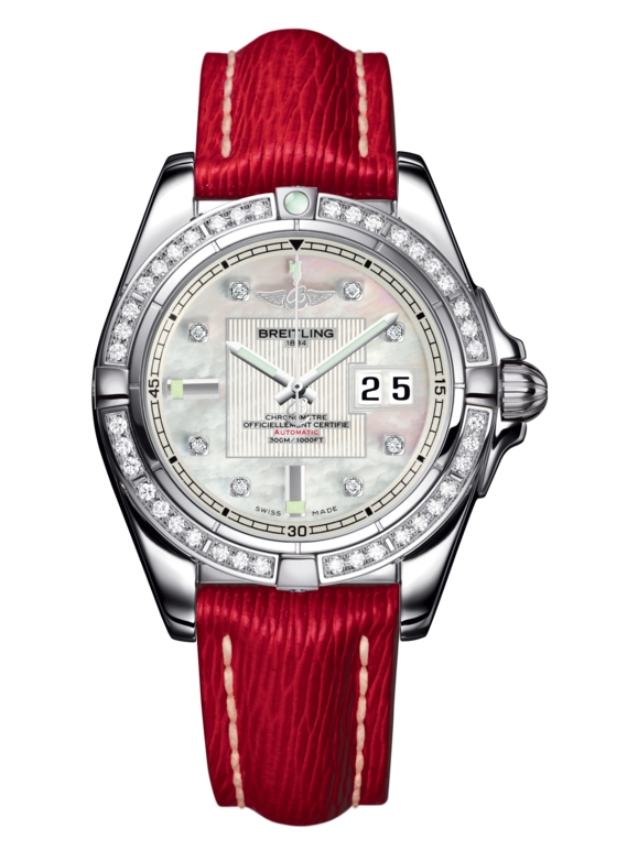Breitling A49350LA.A702.219X : Galactic 41 Stainless Steel / Diamond / Pearl Diamond / Sahara