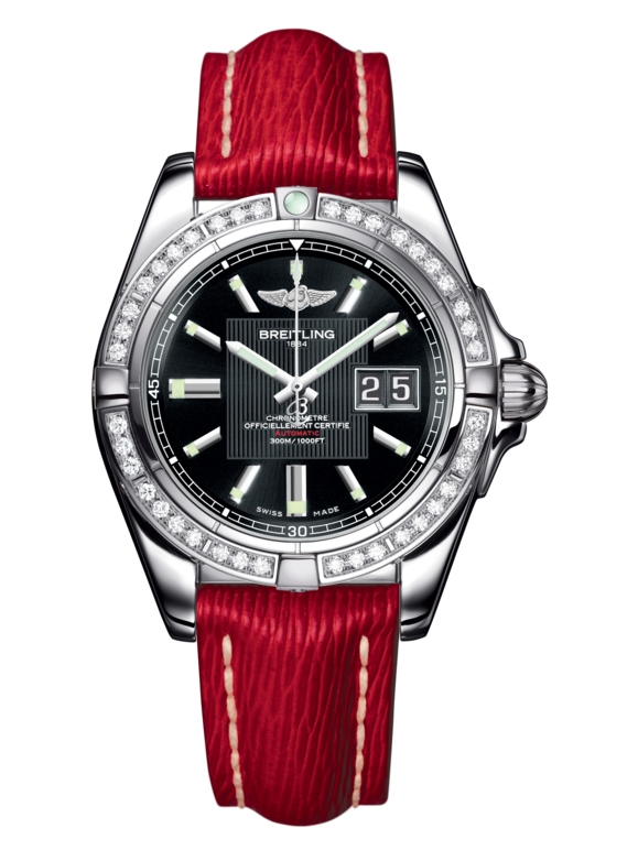 Breitling A49350LA.BA07.219X : Galactic 41 Stainless Steel / Diamond / Trophy Black / Sahara