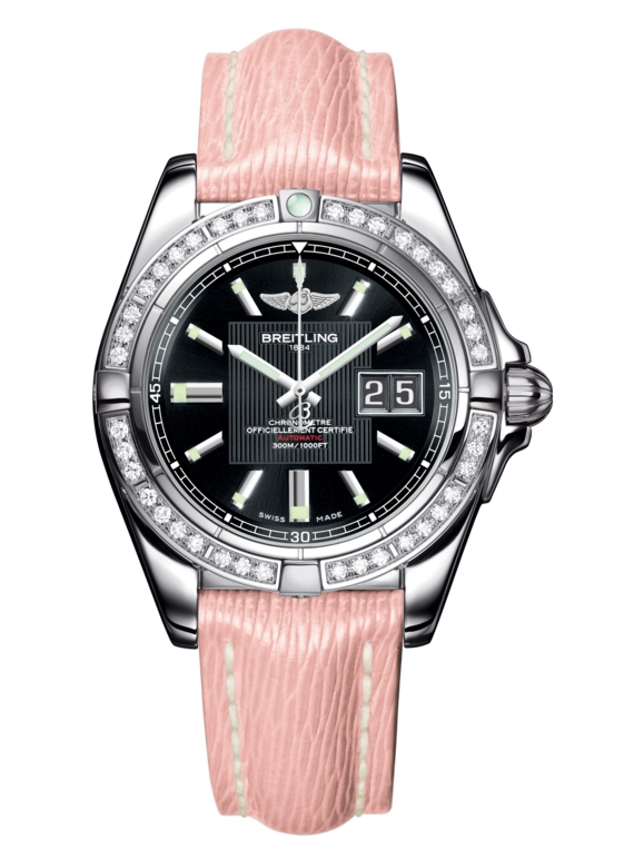Breitling A49350LA.BA07.240X : Galactic 41 Stainless Steel / Diamond / Trophy Black / Sahara