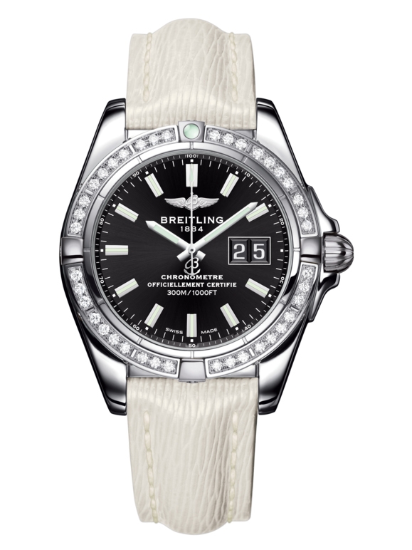 Breitling A49350LA.BE58.237X : Galactic 41 Stainless Steel / Diamond / Onyx Black / Sahara