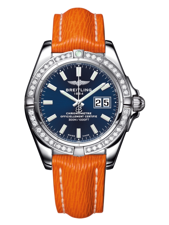 Breitling A49350LA.C929.204X : Galactic 41 Stainless Steel / Diamond / Horizon Blue / Sahara
