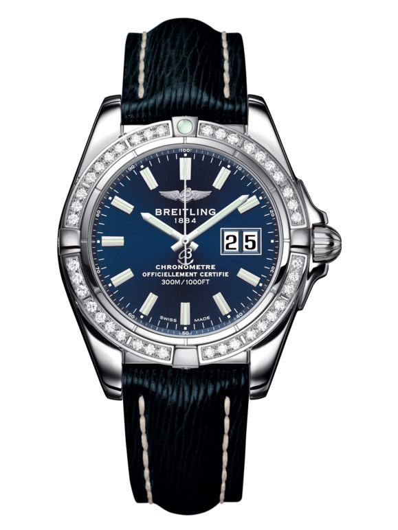 Breitling A49350LA.C929.220X : Galactic 41 Stainless Steel / Diamond / Horizon Blue / Sahara