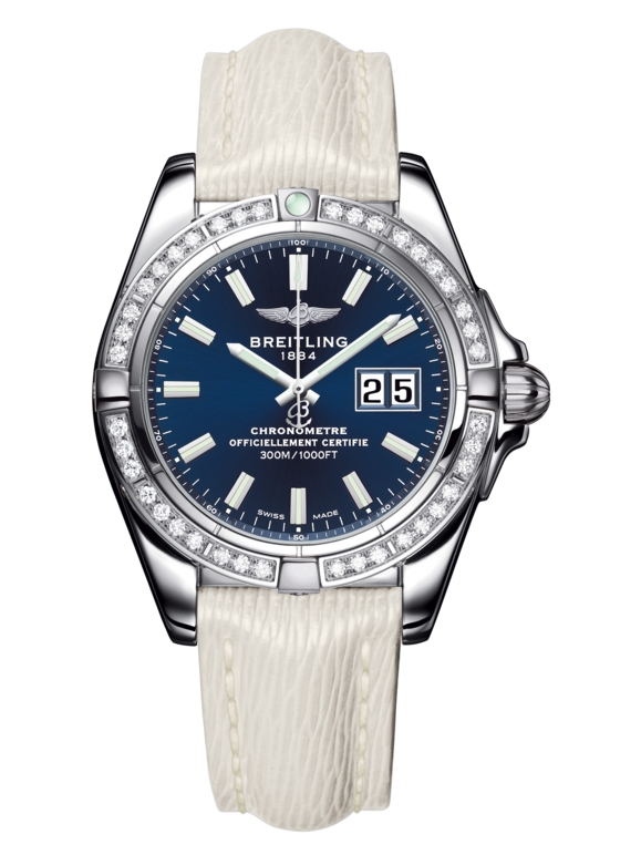 Breitling A49350LA.C929.237X : Galactic 41 Stainless Steel / Diamond / Horizon Blue / Sahara