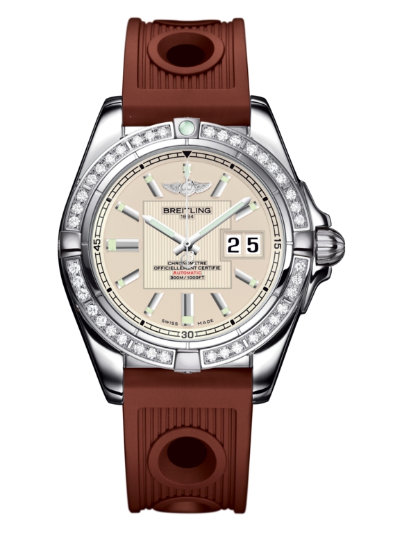 Breitling A49350LA.G699.204S : Galactic 41 Stainless Steel / Diamond / Sierra Silver / Rubber