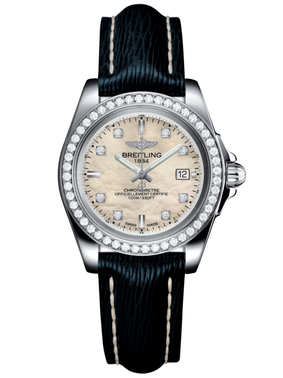 Breitling A7133053/A801/210X/A14BA.1 : Galactic 32 Sleek Edition Stainless Steel / Diamond / Pearl Diamond / Sahara