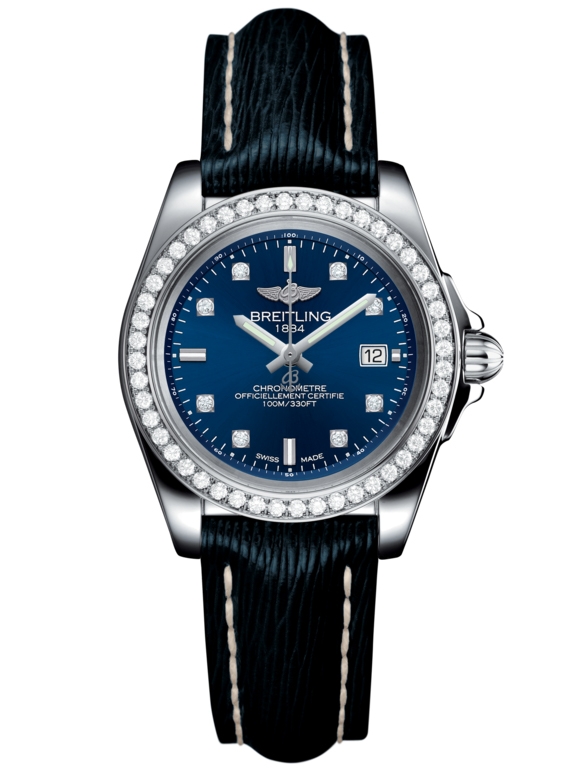 Breitling A7133053/C966/210X/A14BA.1 : Galactic 32 Sleek Edition Stainless Steel / Diamond / Horizon Blue Diamond / Sahara