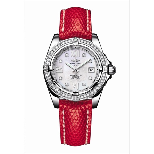 Breitling A7135612.A663 : Cockpit Lady Diamond / MOP / Red Teju