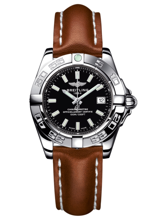 Breitling A71356L2.BE76.406X : Galactic 32 Stainless Steel / Onyx Black / Calf