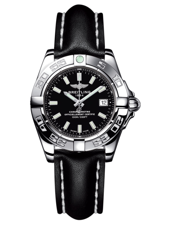 Breitling A71356L2.BE76.408X : Galactic 32 Stainless Steel / Onyx Black / Calf