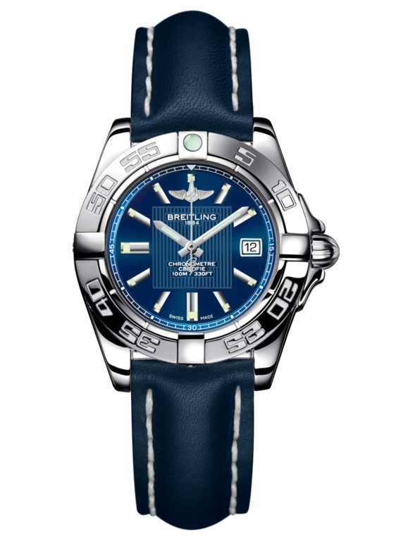 Breitling A71356L2.C811.116X : Galactic 32 Stainless Steel / Metallica Blue / Calf