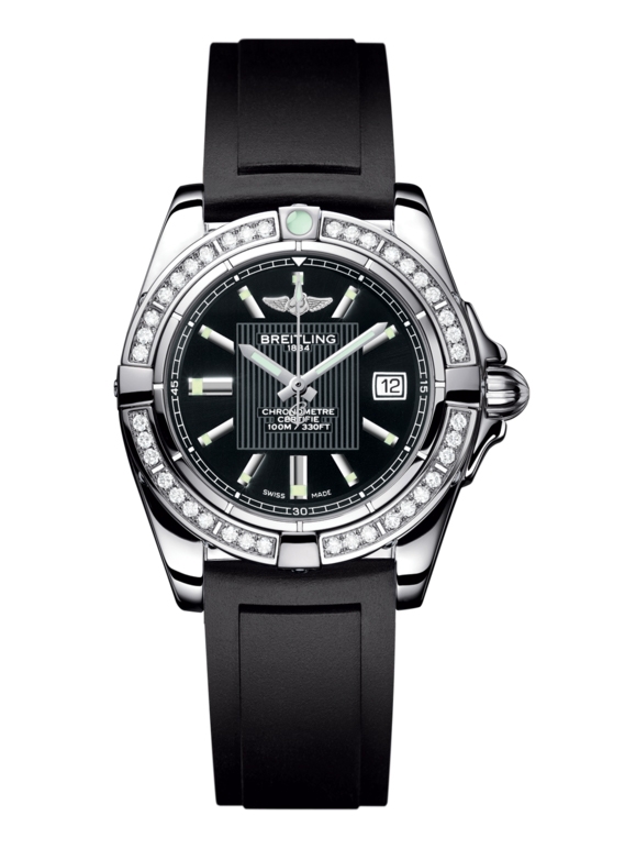 Breitling A71356LA.BA10.133S : Galactic 32 Stainless Steel / Diamond / Trophy Black / Rubber