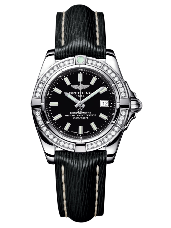 Breitling A71356LA.BE76.208X : Galactic 32 Stainless Steel / Diamond / Onyx Black / Sahara