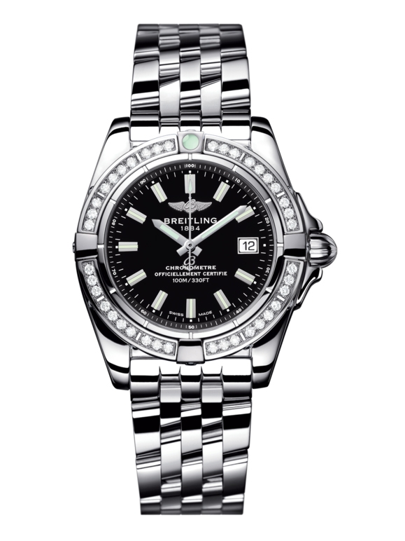 Breitling A71356LA.BE76.367A : Galactic 32 Stainless Steel / Diamond / Onyx Black / Bracelet