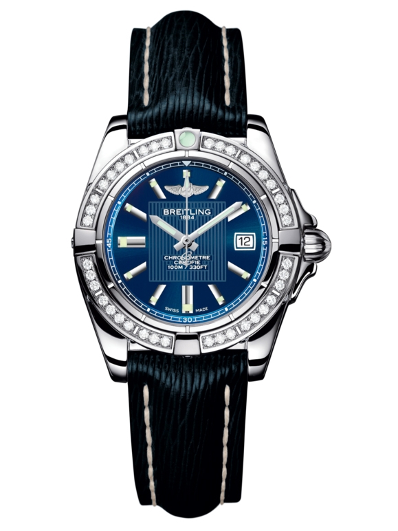 Breitling A71356LA.C811.210X : Galactic 32 Stainless Steel / Diamond / Metallica Blue / Sahara