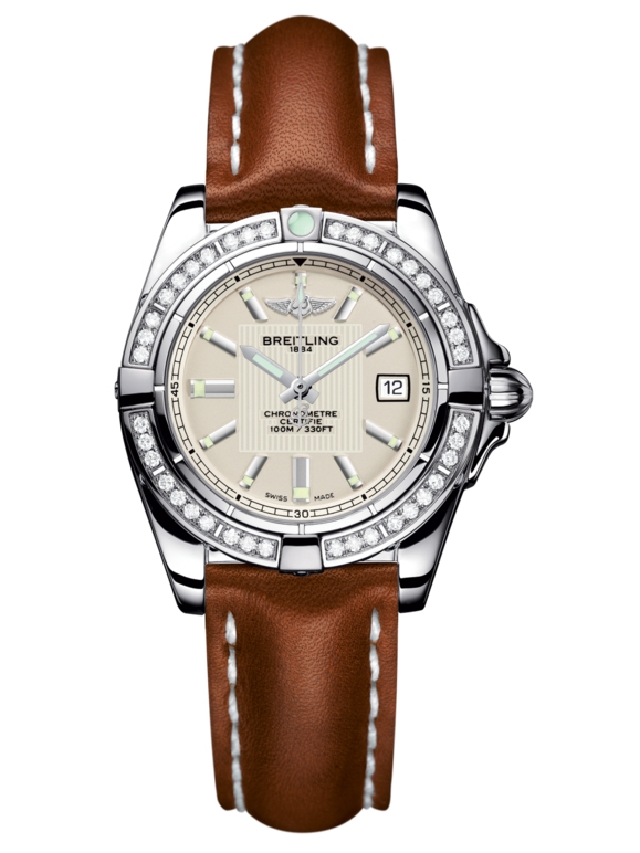 Breitling A71356LA.G702.406X : Galactic 32 Stainless Steel / Diamond / Sierra Silver / Calf