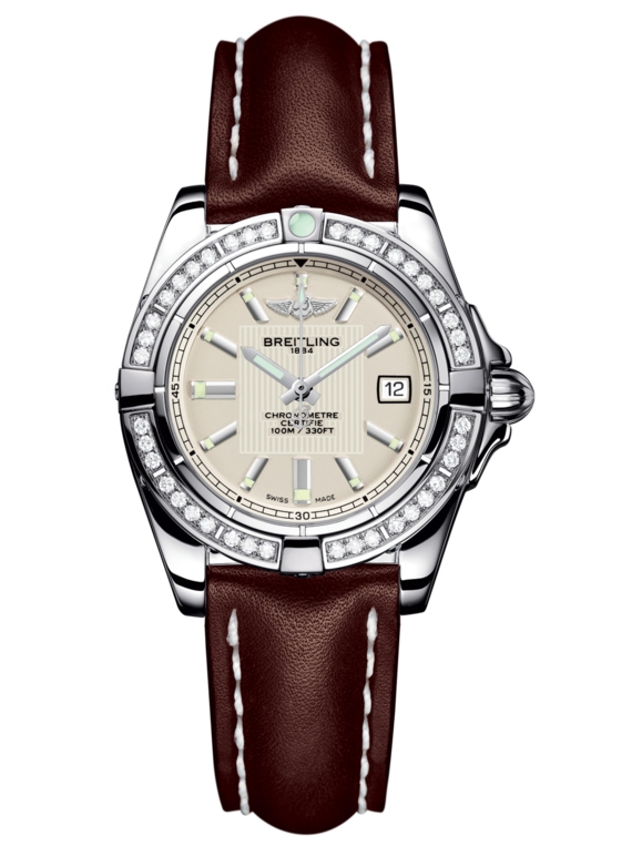Breitling A71356LA.G702.410X : Galactic 32 Stainless Steel / Diamond / Sierra Silver / Calf