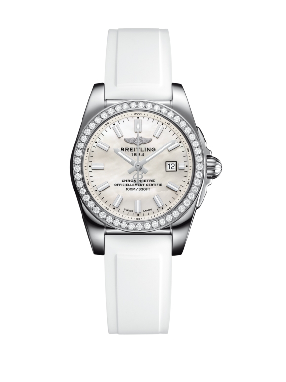 Breitling A7234853/A784/249S/A12S.1 : Galactic 29 Stainless Steel / Diamond / Pearl / Rubber