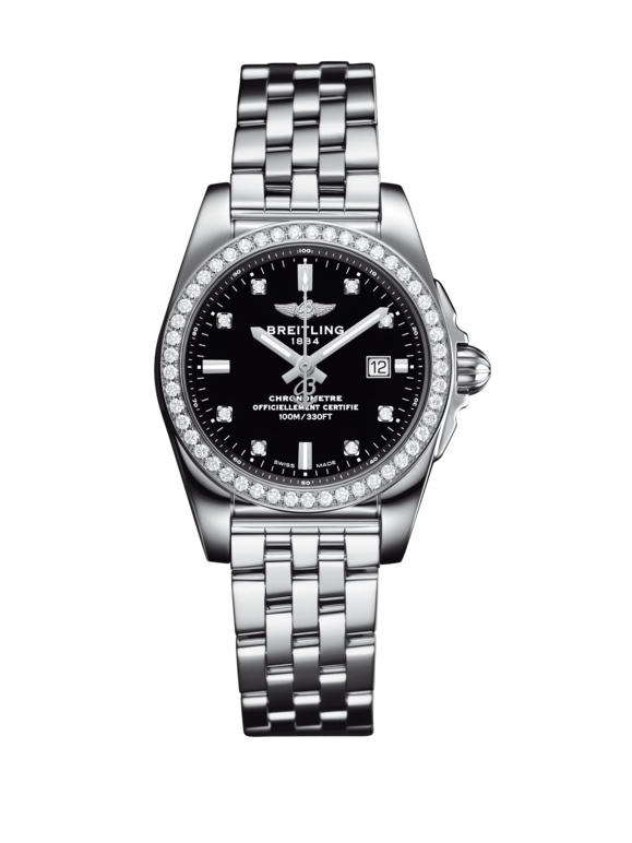 Breitling A7234853/BE5/791A : Galactic 29 Stainless Steel / Diamond / Trophy Black Diamond / Bracelet