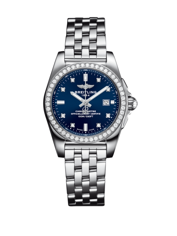 Breitling A7234853/C965/791A : Galactic 29 Stainless Steel / Diamond / Horizon Blue Diamond / Bracelet