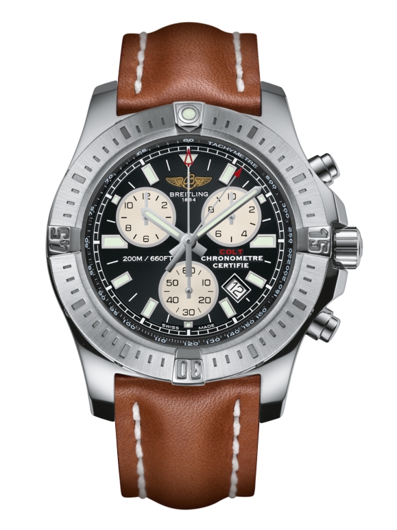 Breitling A7338811/BD43/433X/A20BA.1 : Colt Chronograph Volcano Black / Calf / Pin