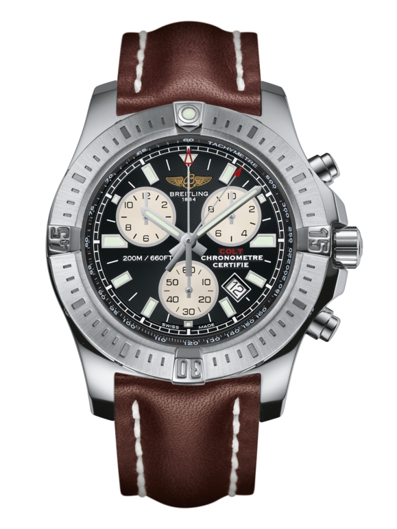 Breitling A7338811/BD43/437X/A20BA.1 : Colt Chronograph Volcano Black / Calf / Pin