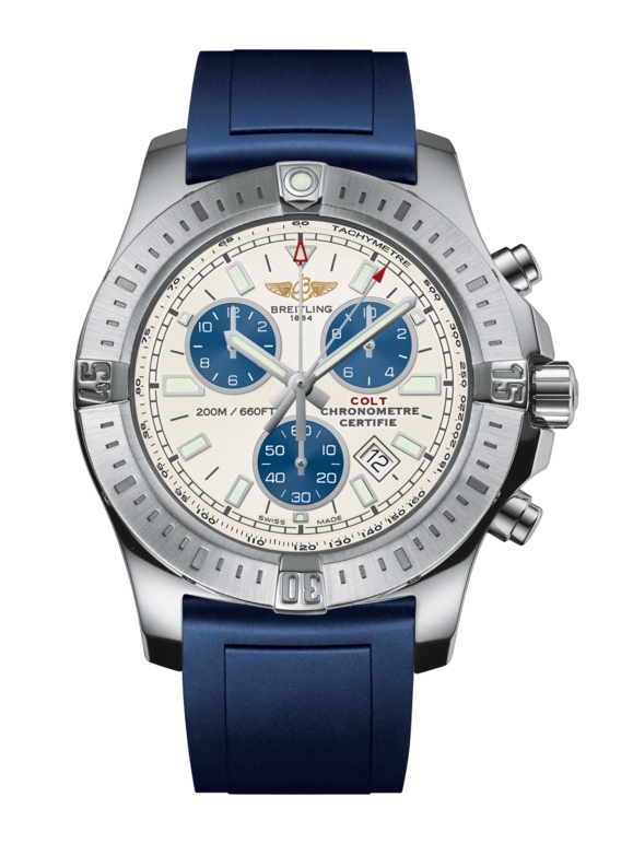 Breitling A7338811/G790/145S/A20S.1 : Colt Chronograph Stratus Silver / Rubber / Pin