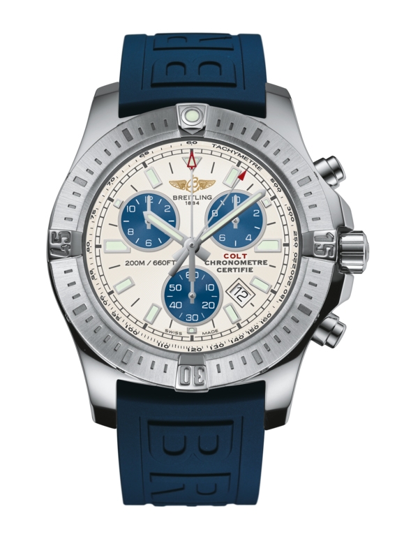 Breitling A7338811/G790/158S/A20S.1 : Colt Chronograph Stratus Silver / Rubber / Pin