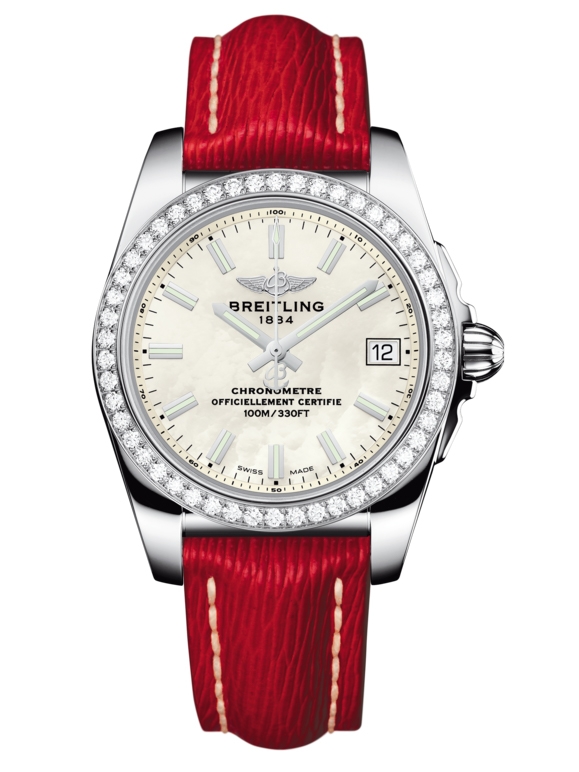 Breitling A7433053.A779.214X : Galactic 36 Stainless Steel / Diamond / Pearl / Sahara