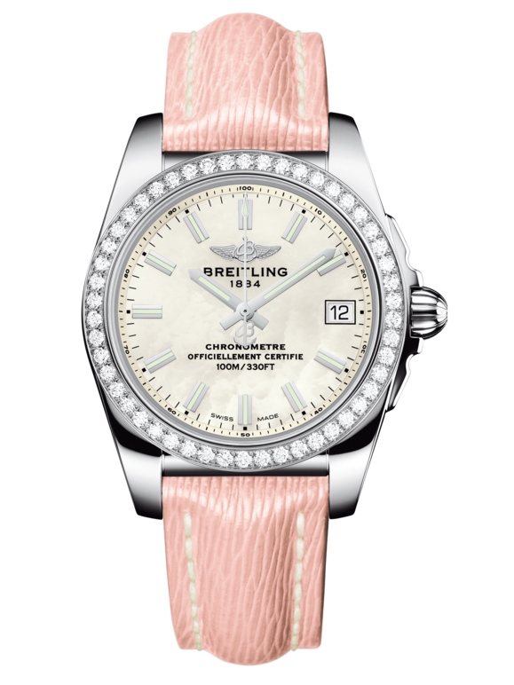 Breitling A7433053.A779.239X : Galactic 36 Stainless Steel / Diamond / Pearl / Sahara