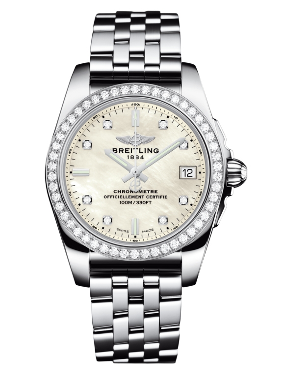Breitling A7433053.A780.376A : Galactic 36 Stainless Steel / Diamond / Pearl Diamond / Bracelet