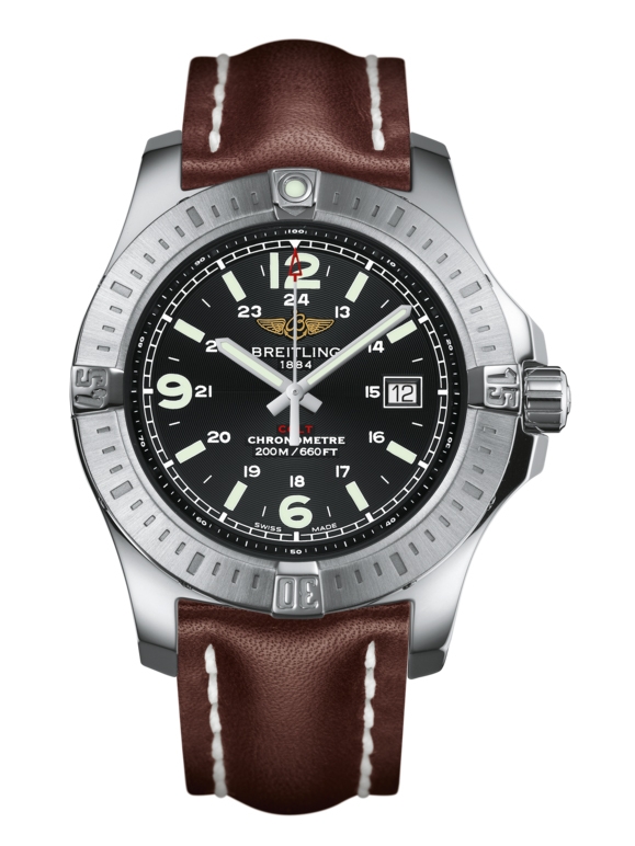 Breitling A7438811/BD45/437X/A20BA.1 : Colt Quartz Volcano Black / Calf / Pin