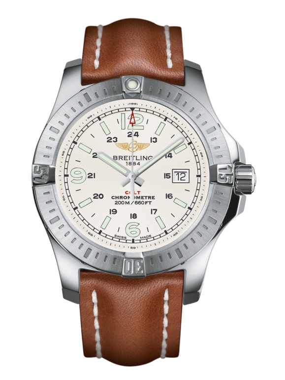 Breitling A7438811/G792/433X/A20BA.1 : Colt Quartz Stratus Silver / Calf / Pin
