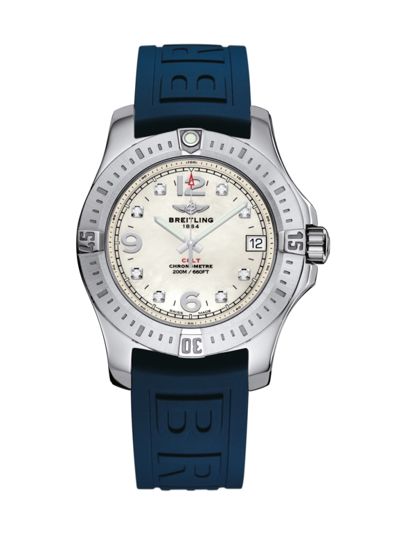 Breitling A7438911/A771/238S/A16S.1 : Colt 36 Pearl Diamond / Rubber / Pin