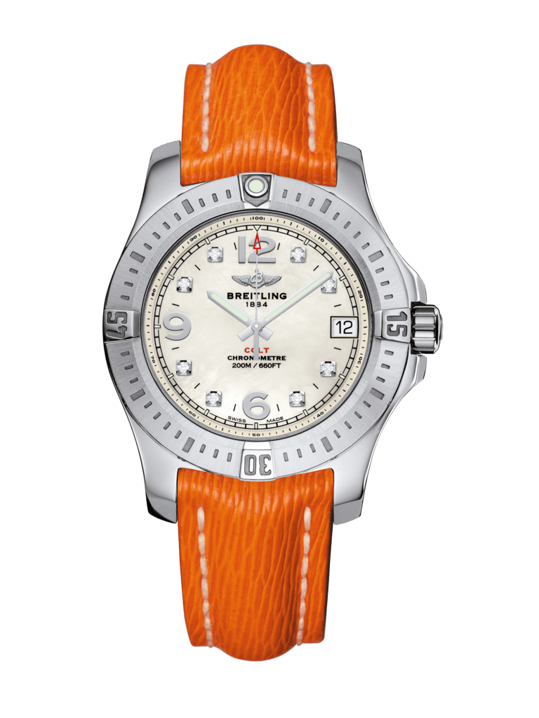 Breitling A7438911/A771/257X/A16D.1 : Colt 36 Pearl Diamond / Sahara / Folding