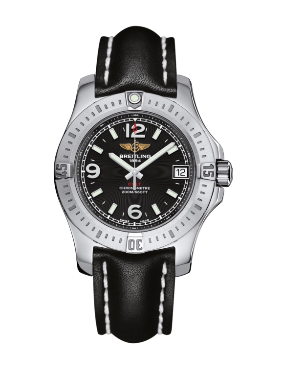 Breitling A7438911/BD82/414X/A16BA.1 : Colt 36 Volcano Black / Calf / Pin
