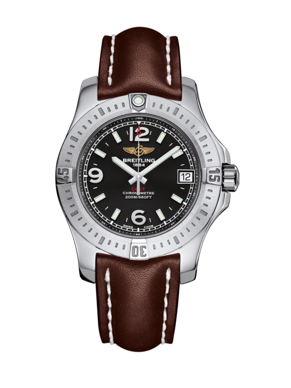 Breitling A7438911/BD82/416X/A16BA.1 : Colt 36 Volcano Black / Calf / Pin