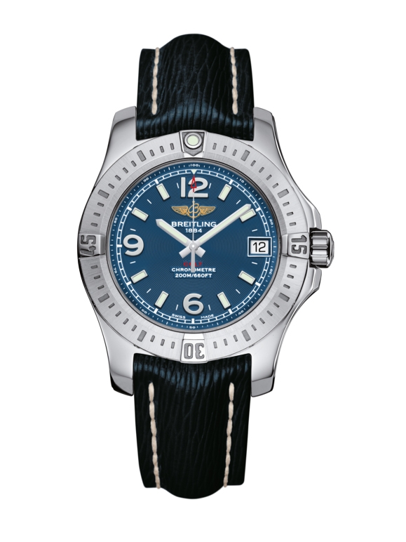 Breitling A7438911/C913/215X/A16BA.1 : Colt 36 Mariner Blue / Sahara / Pin