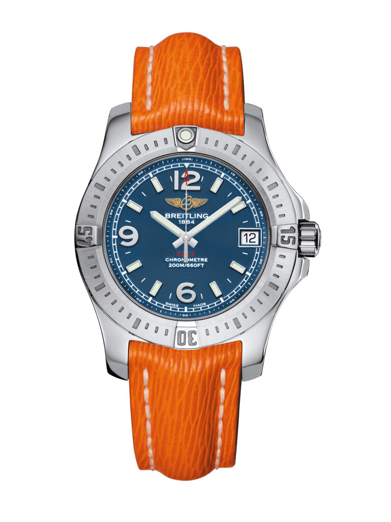 Breitling A7438911/C913/217X/A16BA.1 : Colt 36 Mariner Blue / Sahara / Pin