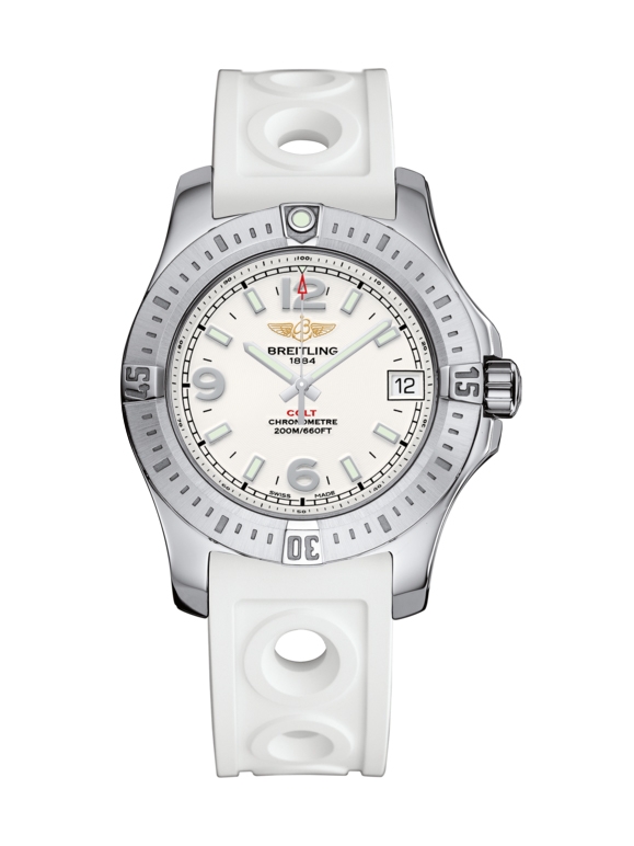 Breitling A7438911/G803/230S/A16S.1 : Colt 36 Stratus Silver / Rubber / Pin