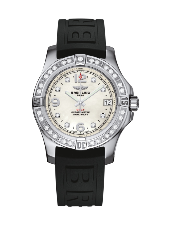 Breitling A7438953.A771.237S : Colt 36 Diamond / Pearl Diamond / Rubber