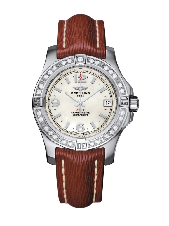 Breitling A7438953.A772.216X : Colt 36 Diamond / Pearl / Sahara