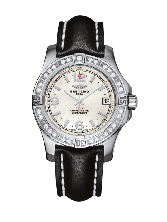 Breitling A7438953.A772.414X : Colt 36 Diamond / Pearl / Calf