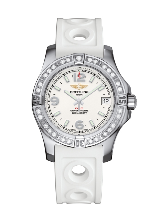 Breitling A7438953.G803.230S : Colt 36 Diamond / Stratus Silver / Rubber