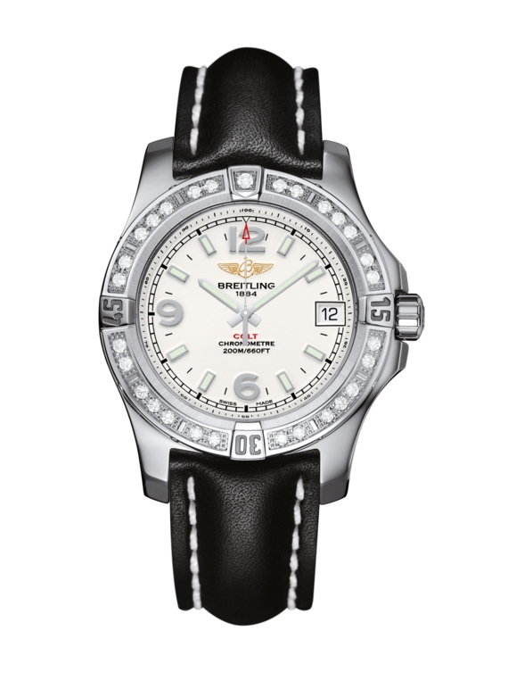 Breitling A7438953.G803.414X : Colt 36 Diamond / Stratus Silver / Calf