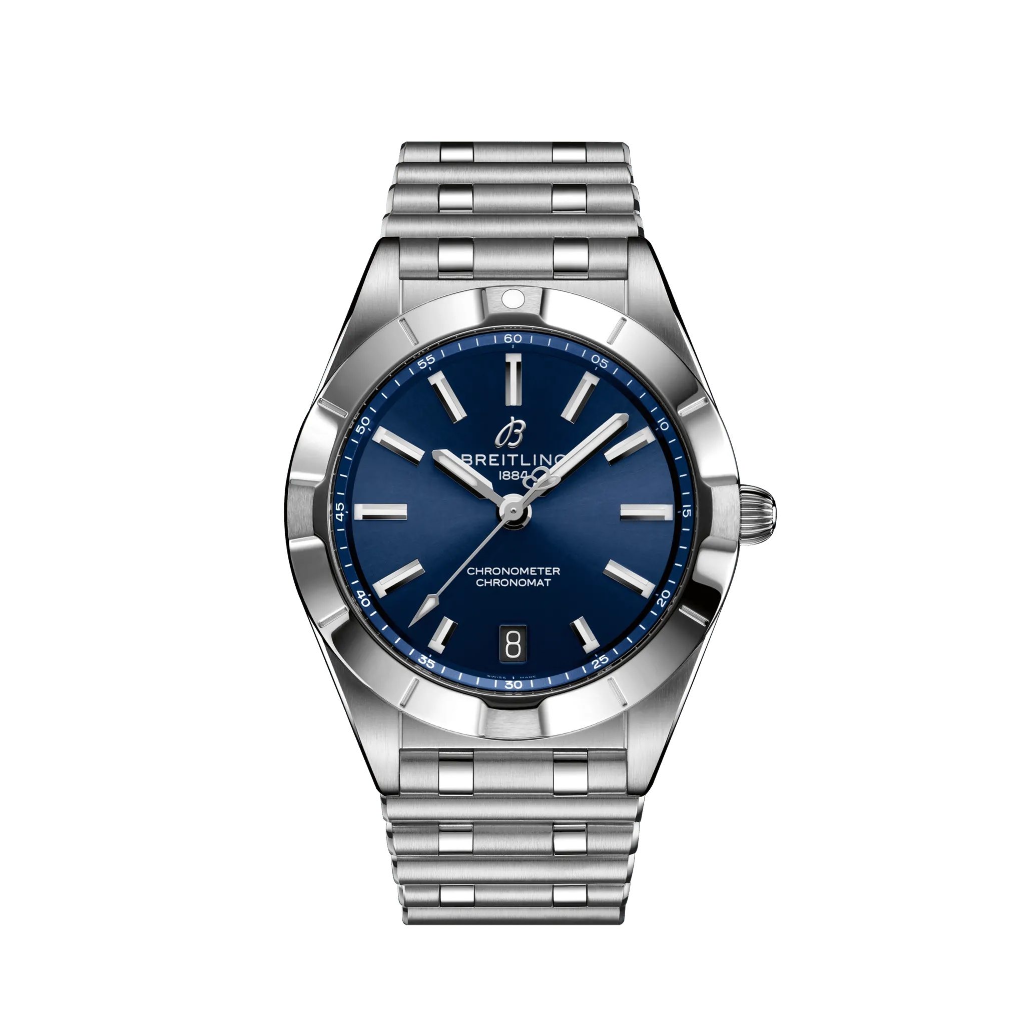 Breitling A77310101C1A1 : Chronomat 32 Stainless Steel / Blue / Rouleaux