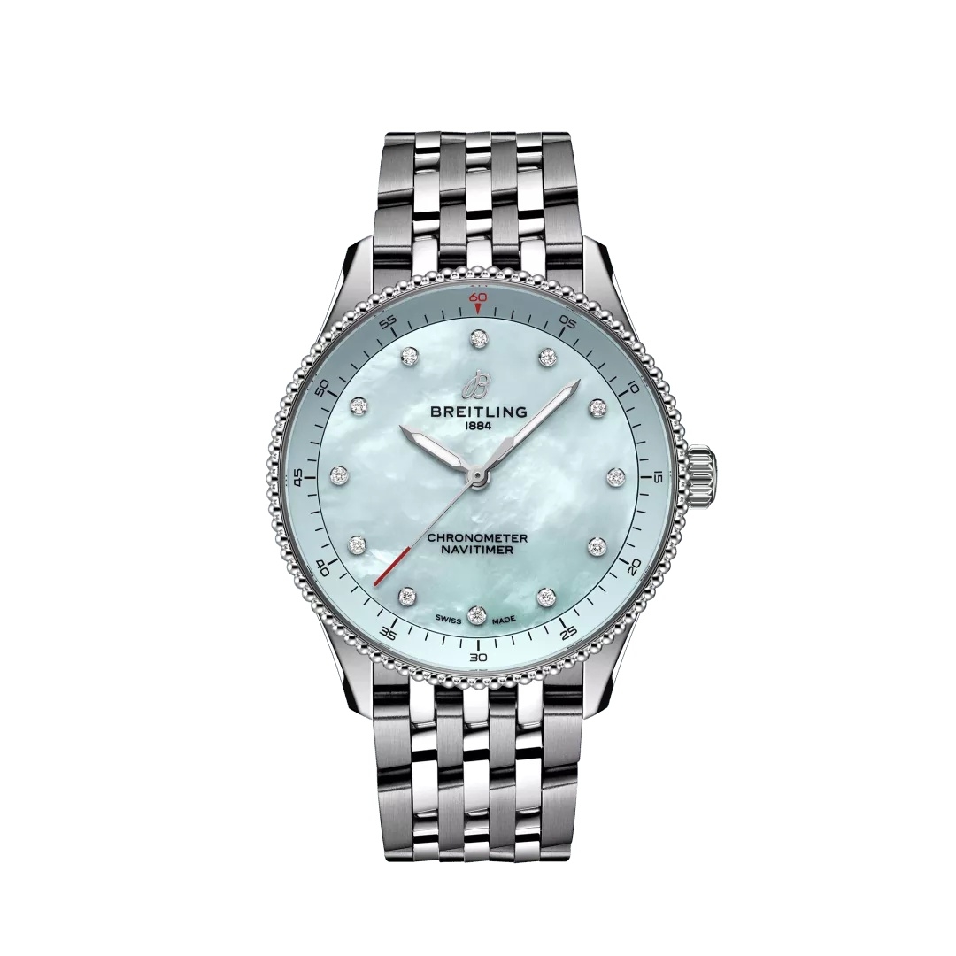 Breitling A77320171C1A1 : Navitimer Quartz 32 Stainless Steel / Blue MOP / Bracelet