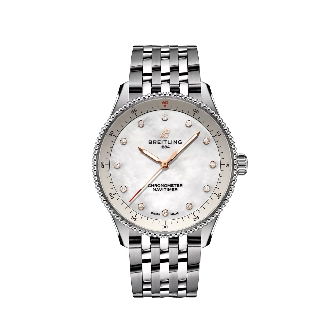 Breitling A77320E61A2A1 : Navitimer Quartz 32 Stainless Steel / MOP / Bracelet