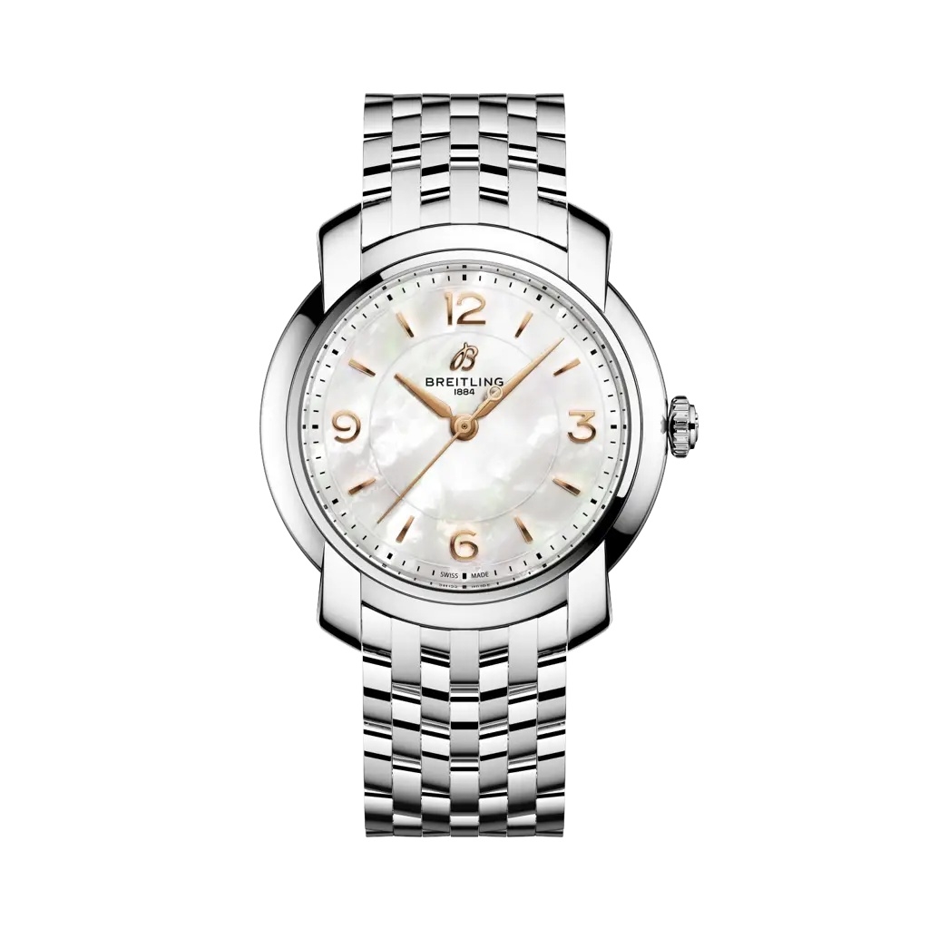 Breitling A77330121A2A1 : Lady Premier 32 SuperQuartz Stainless Steel / MOP / Bracelet