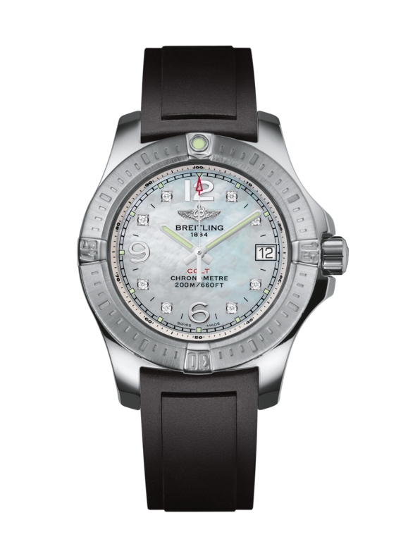 Breitling A7738811/A769/133S/A14S.1 : Colt Lady Pearl Diamond / Rubber / Pin
